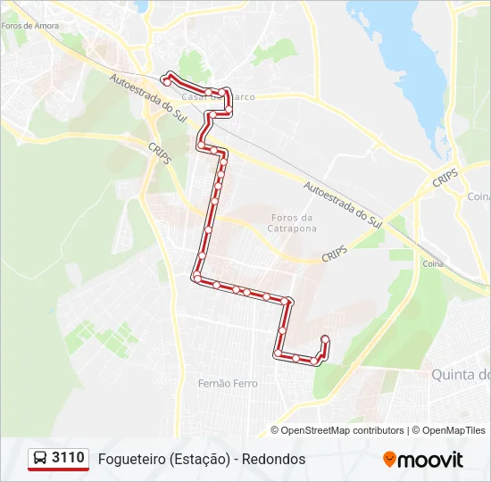 3110 Bus Line Map