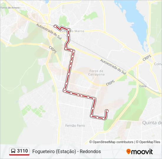 3110 Bus Line Map