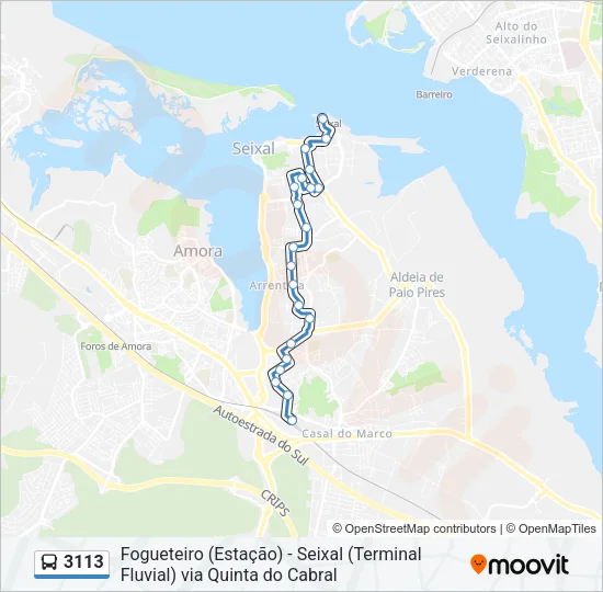 3113 Bus Line Map