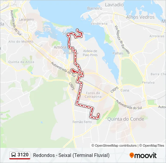 3120 Bus Line Map