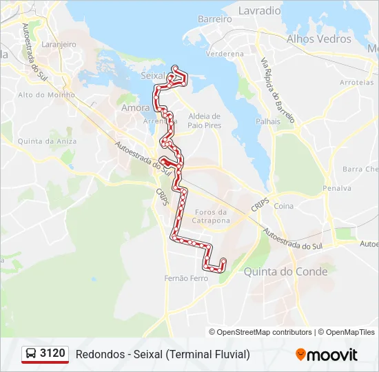 3120 Bus Line Map