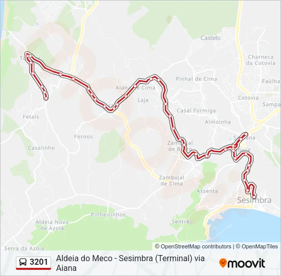 3201 Bus Line Map