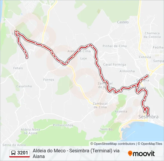 3201 Bus Line Map
