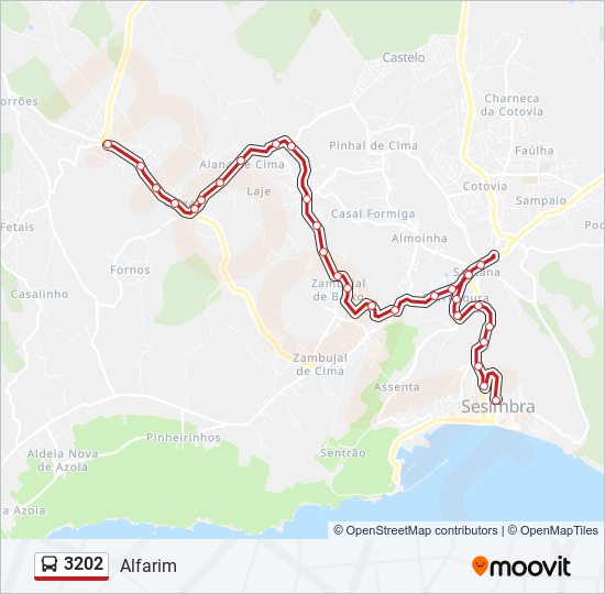 3202 bus Line Map