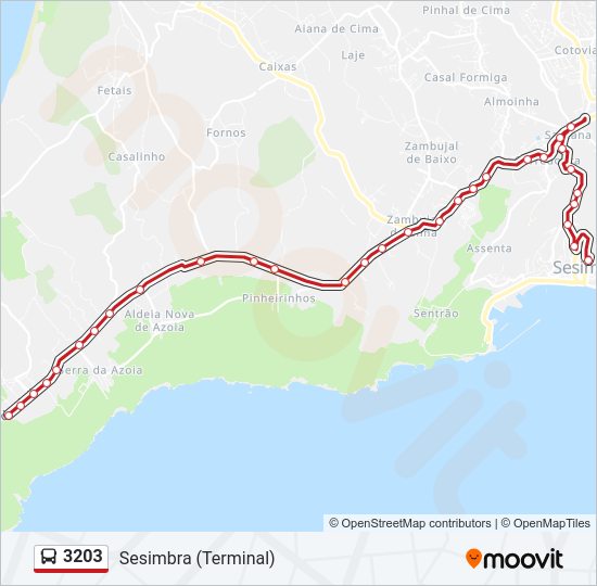 3203 bus Line Map