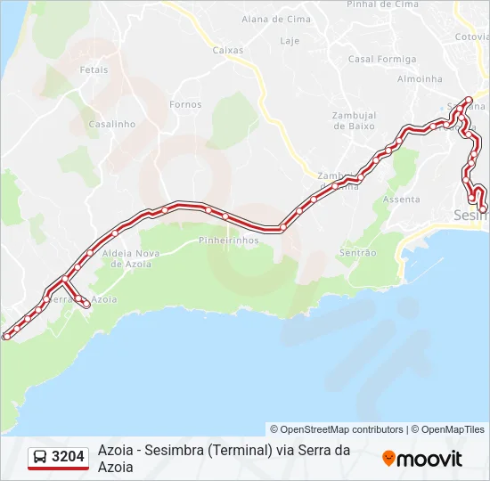 3204 Bus Line Map