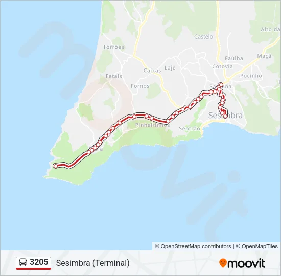 3205 Bus Line Map