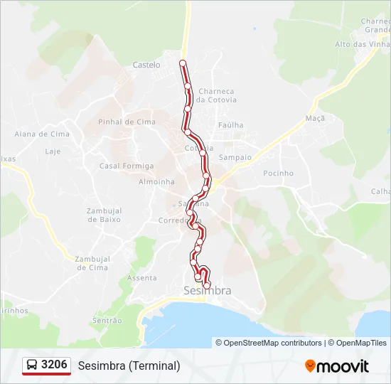 3206 Bus Line Map