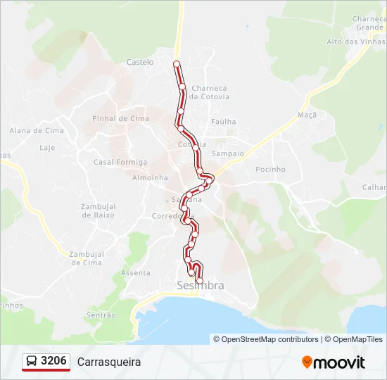 3206 Bus Line Map