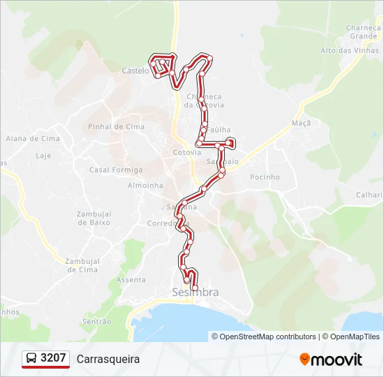 3207 Bus Line Map