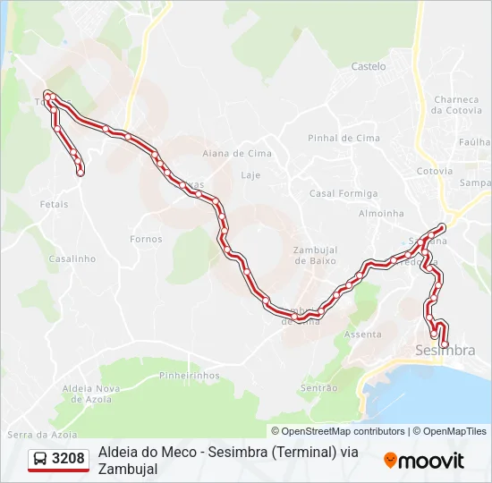 3208 Bus Line Map