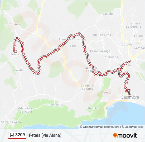 3209 Bus Line Map