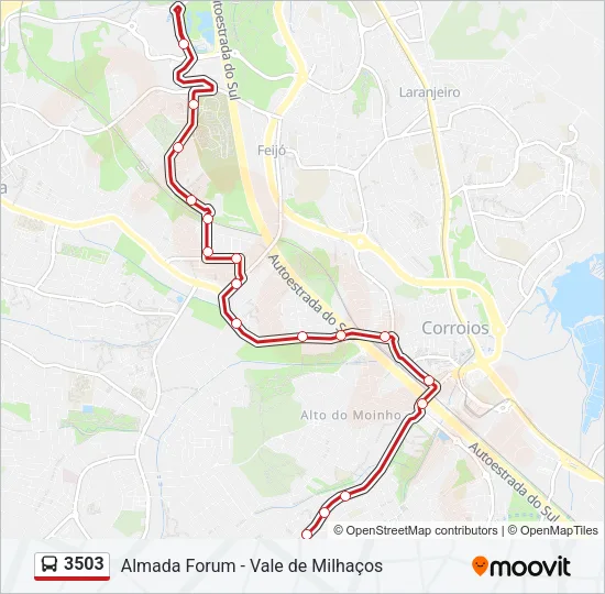 3503 Bus Line Map