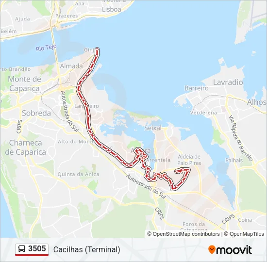 3505 Bus Line Map