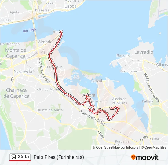 3505 Bus Line Map