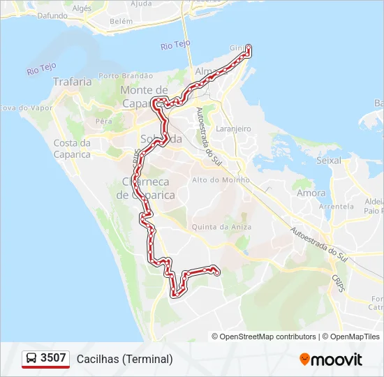 3507 Bus Line Map
