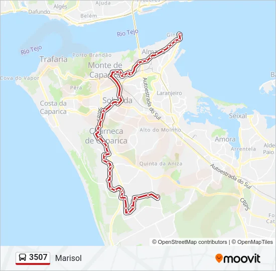 3507 Bus Line Map