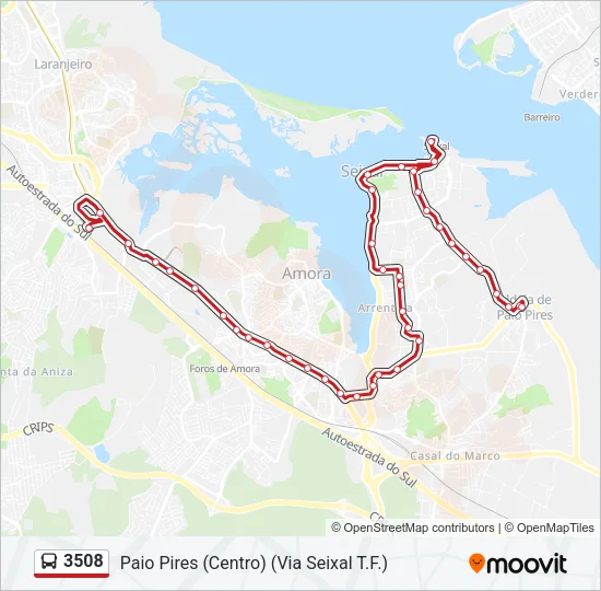 3508 Bus Line Map