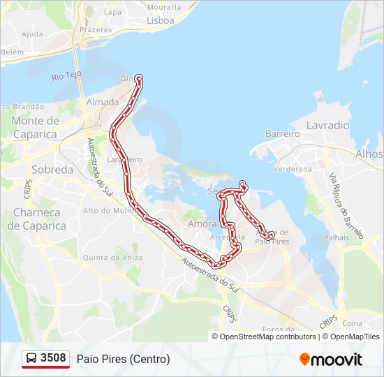 3508 Bus Line Map