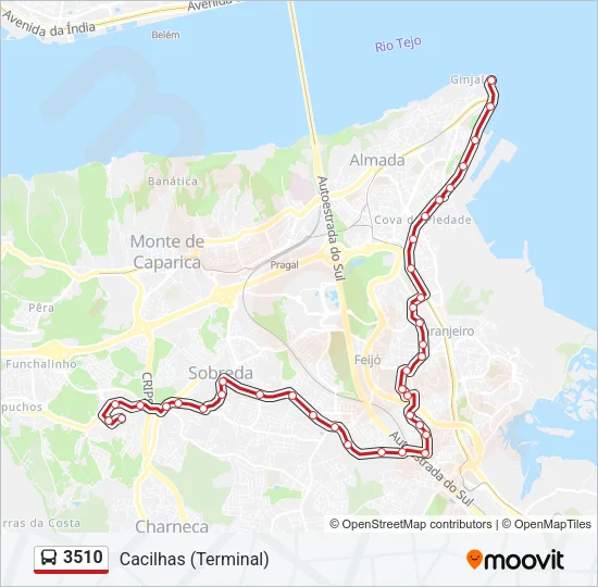 3510 Bus Line Map