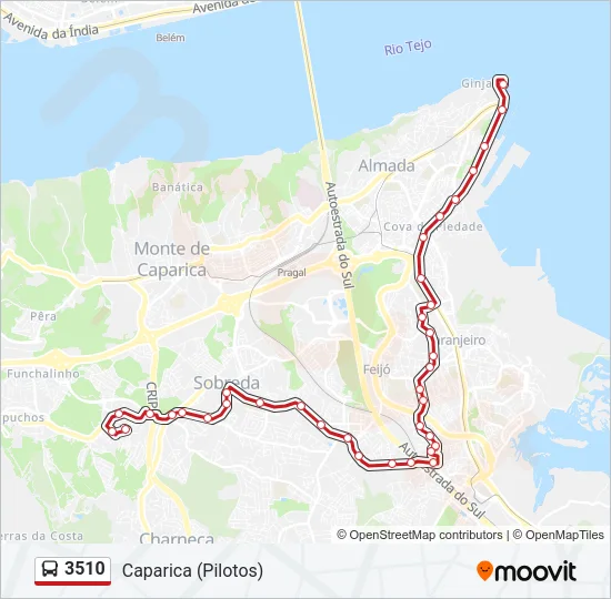 3510 Bus Line Map