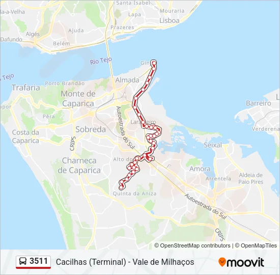 3511 Bus Line Map