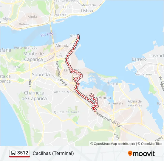 3512 Bus Line Map