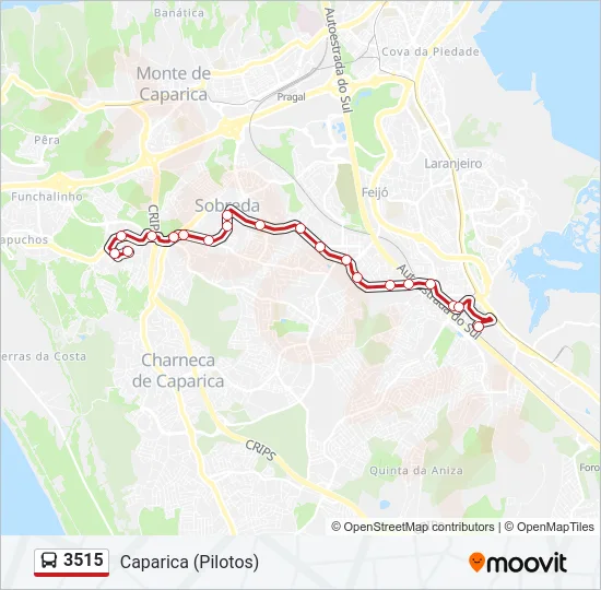 3515 Bus Line Map