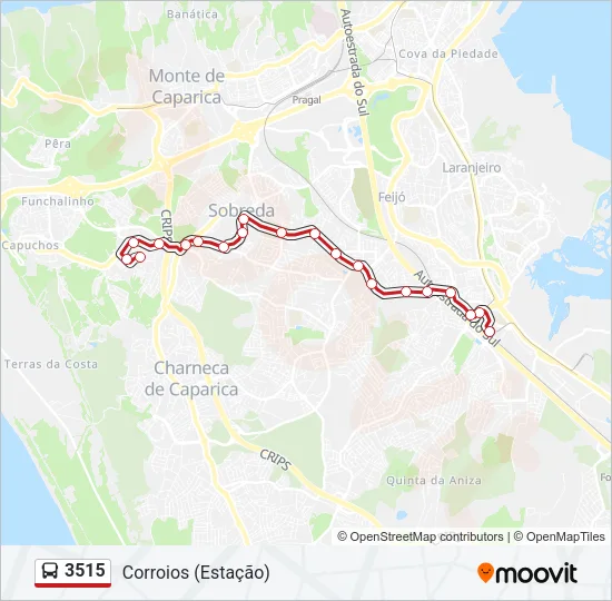3515 Bus Line Map