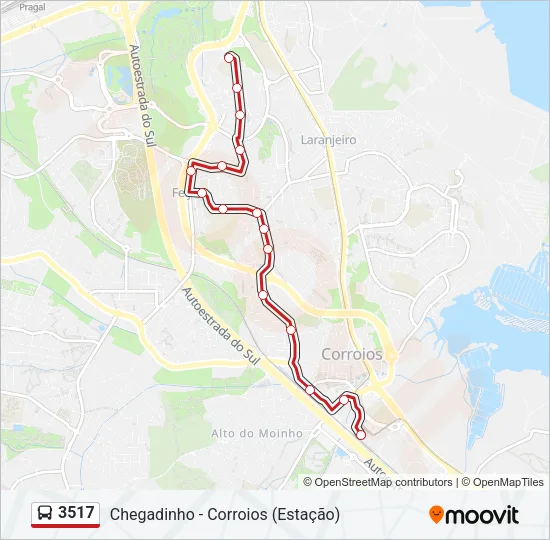 3517 Bus Line Map