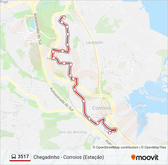 3517 Bus Line Map