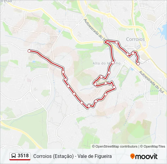 3518 Bus Line Map