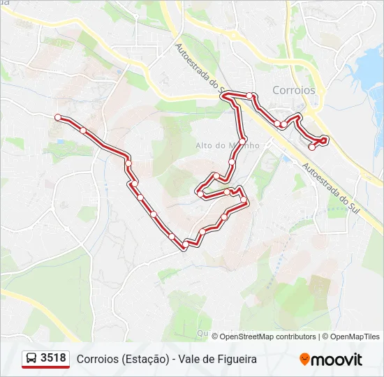 3518 Bus Line Map