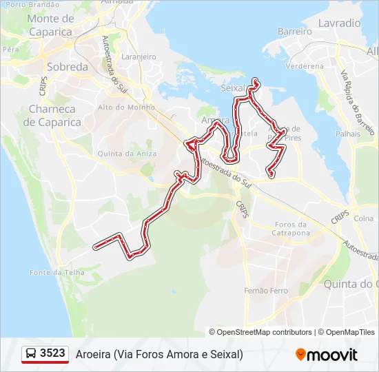 3523 Bus Line Map