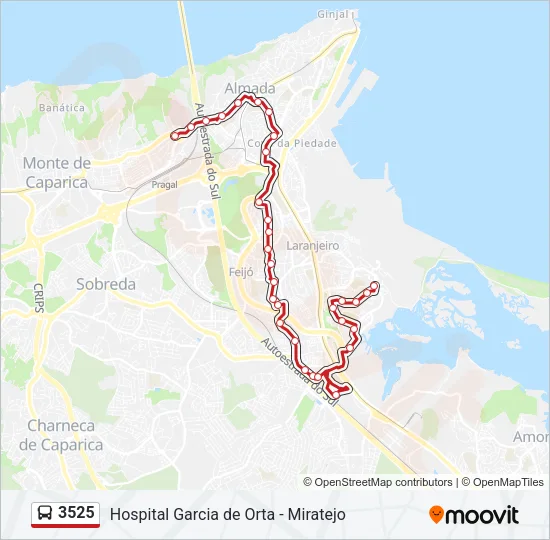 3525 Bus Line Map