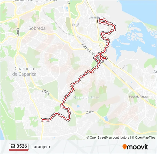 3526 Bus Line Map
