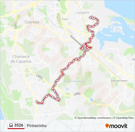 3526 Bus Line Map