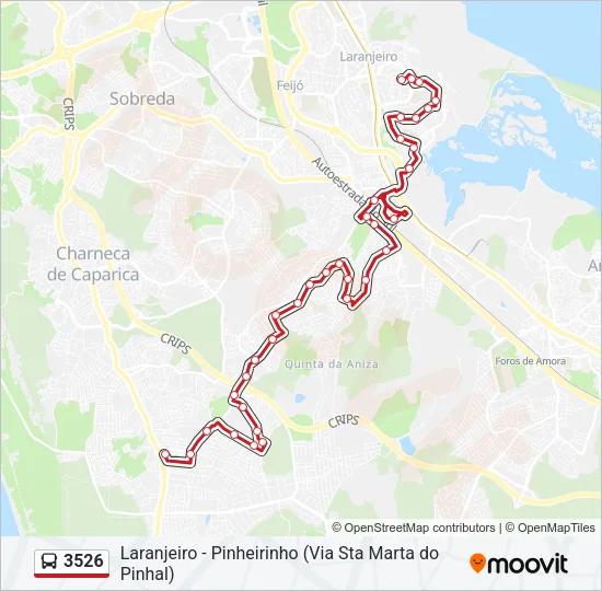 3526 Bus Line Map