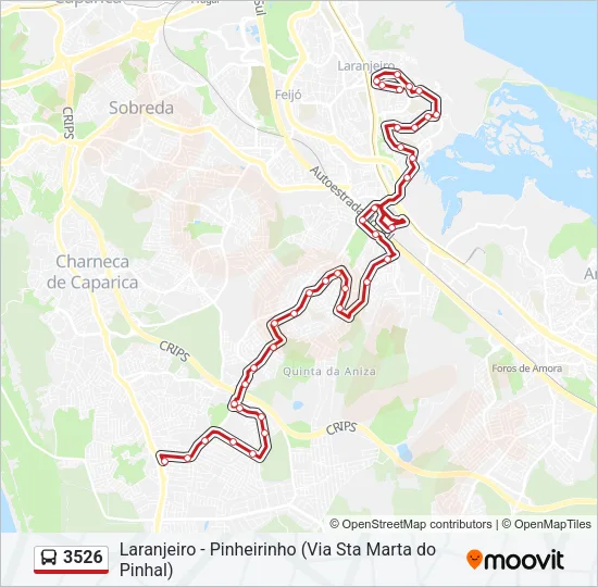 3526 Bus Line Map