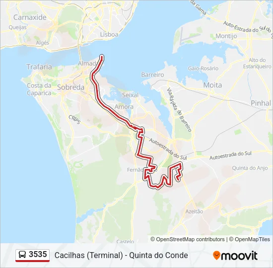 3535 Bus Line Map