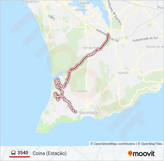 3540 Bus Line Map