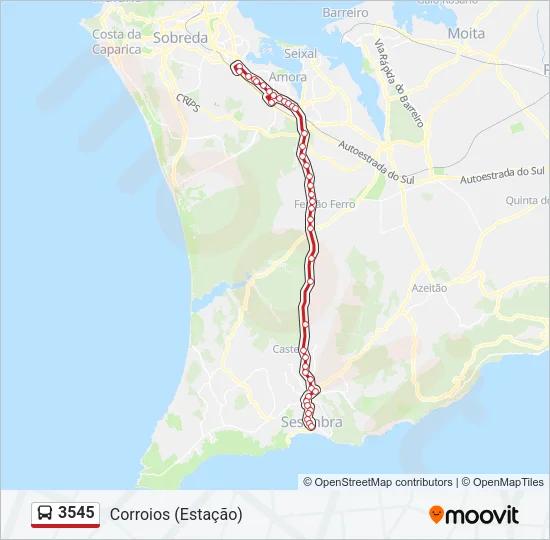 3545 Bus Line Map