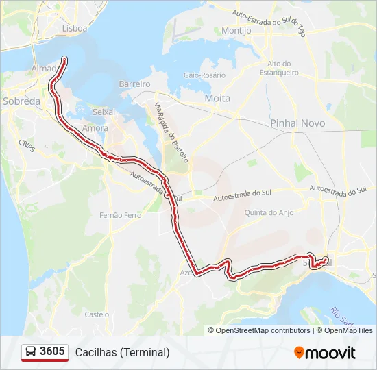 3605 Bus Line Map
