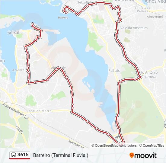 3615 Bus Line Map