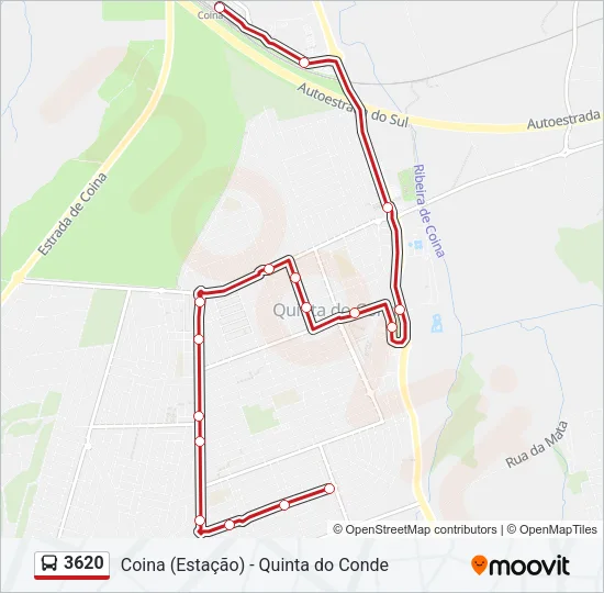 3620 Bus Line Map