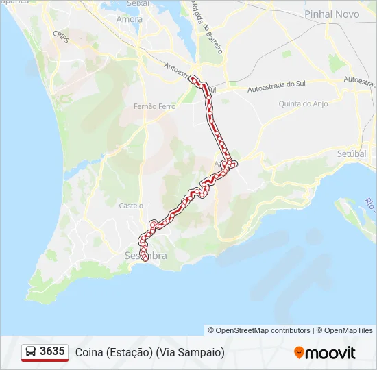 3635 Bus Line Map