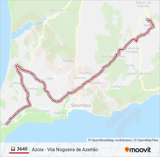 3640 Bus Line Map