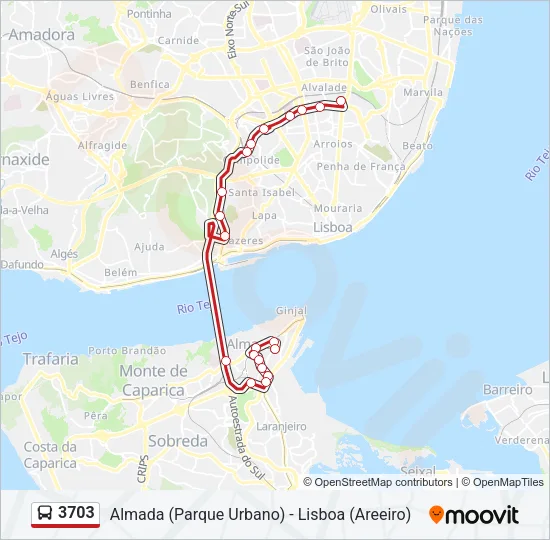 3703 Bus Line Map