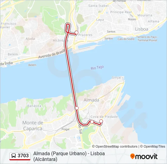 3703 Bus Line Map