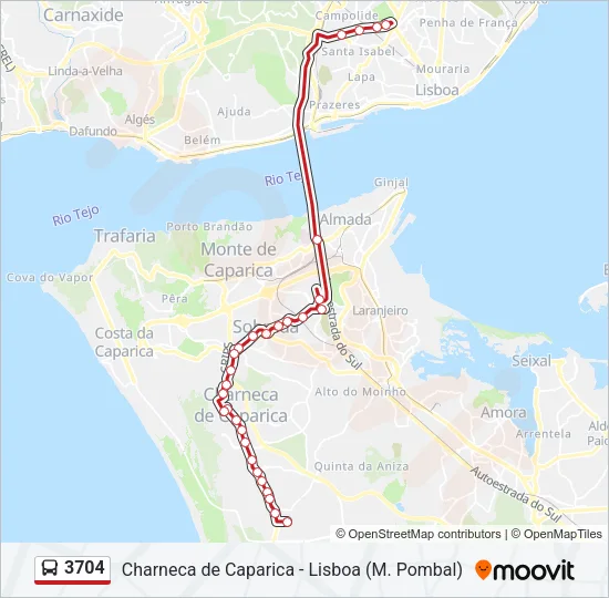 3704 Bus Line Map